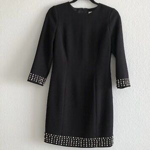 Michael Michael Kors Sz 6 Black Studded sheath dress